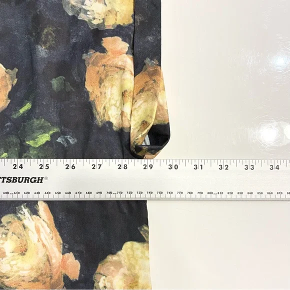 Nwot Tahari Floral Blouse 3X Plus Size Short Sleeve Boho Retro Summer Coastal - Picture 5 of 7